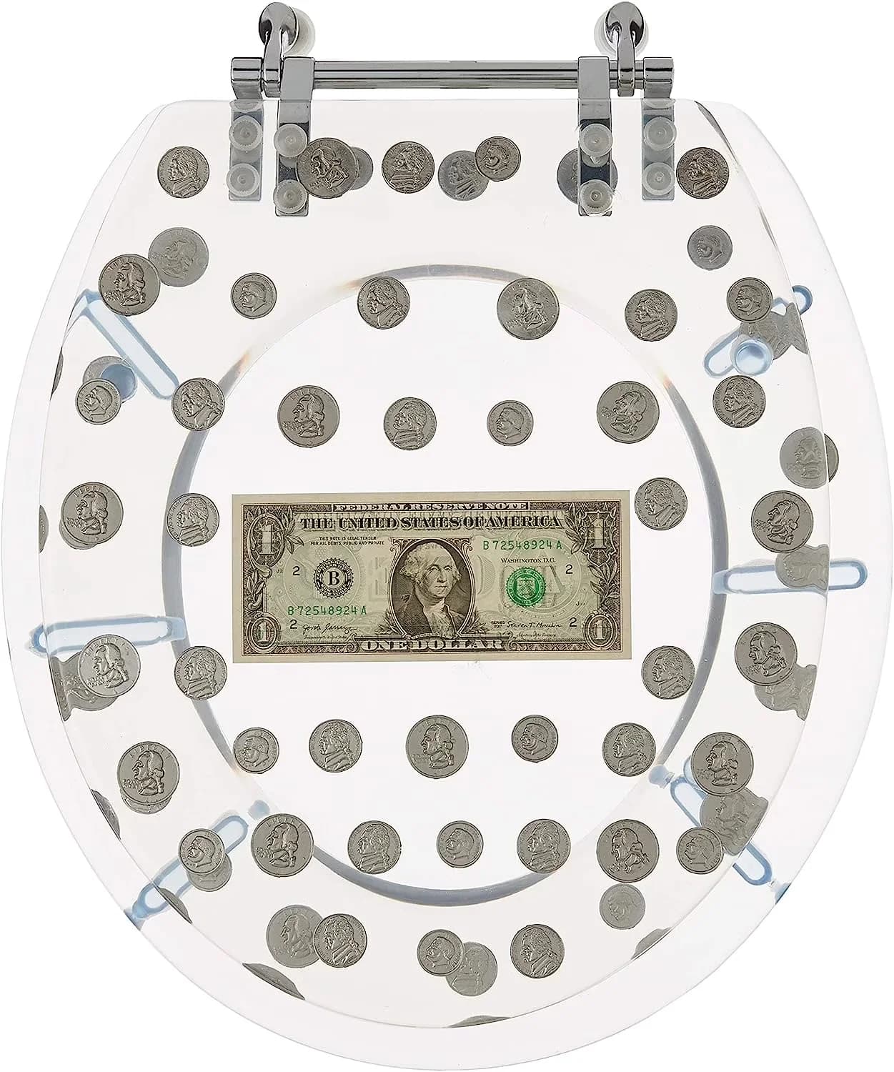 Toilet Seats And Lid Compact - Resin Clear - Contemporary Style Model CDAD5C