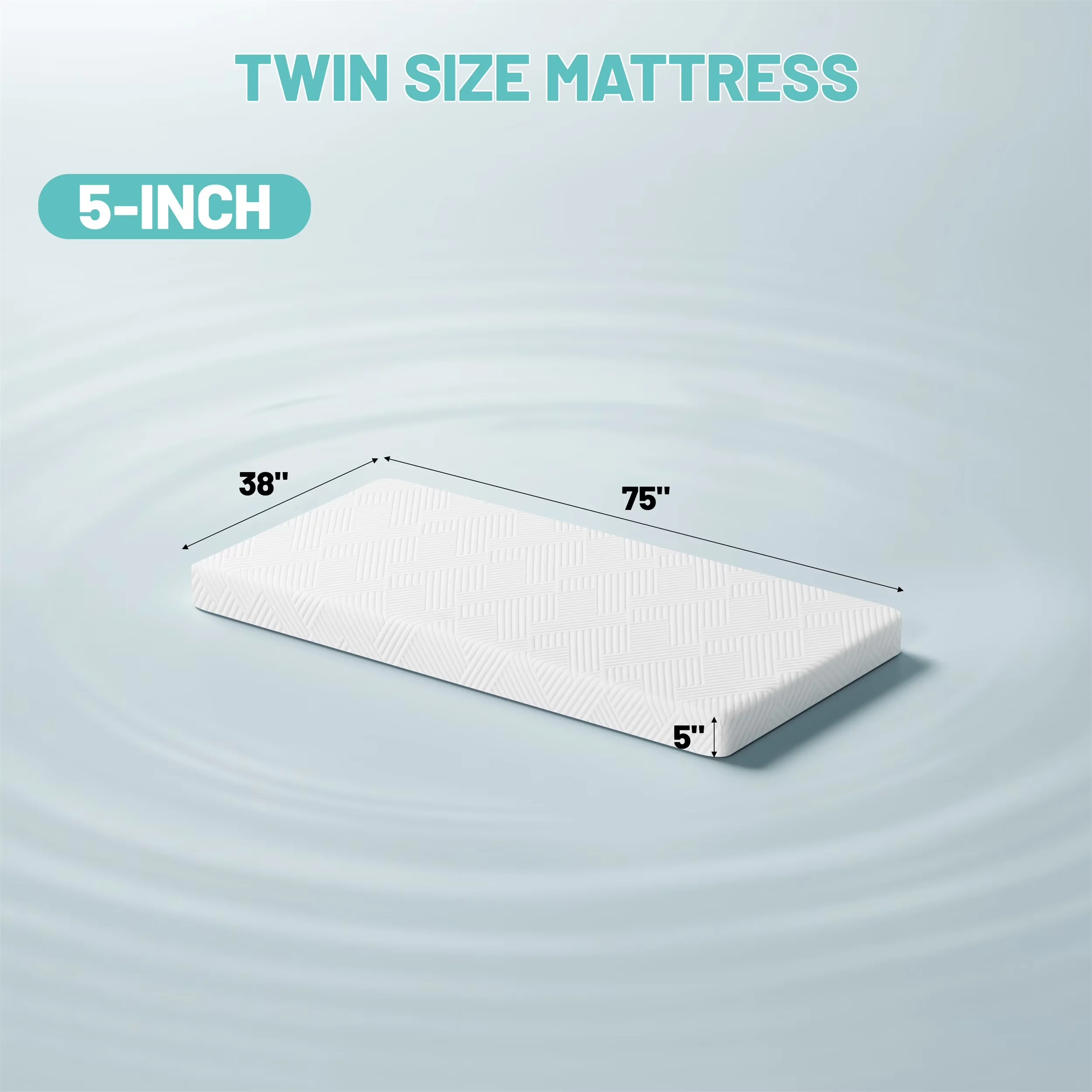 Classic Mattresses Accessory with Mattress-In-A-Box, Medium Firm - Memory Foam White Model 744650