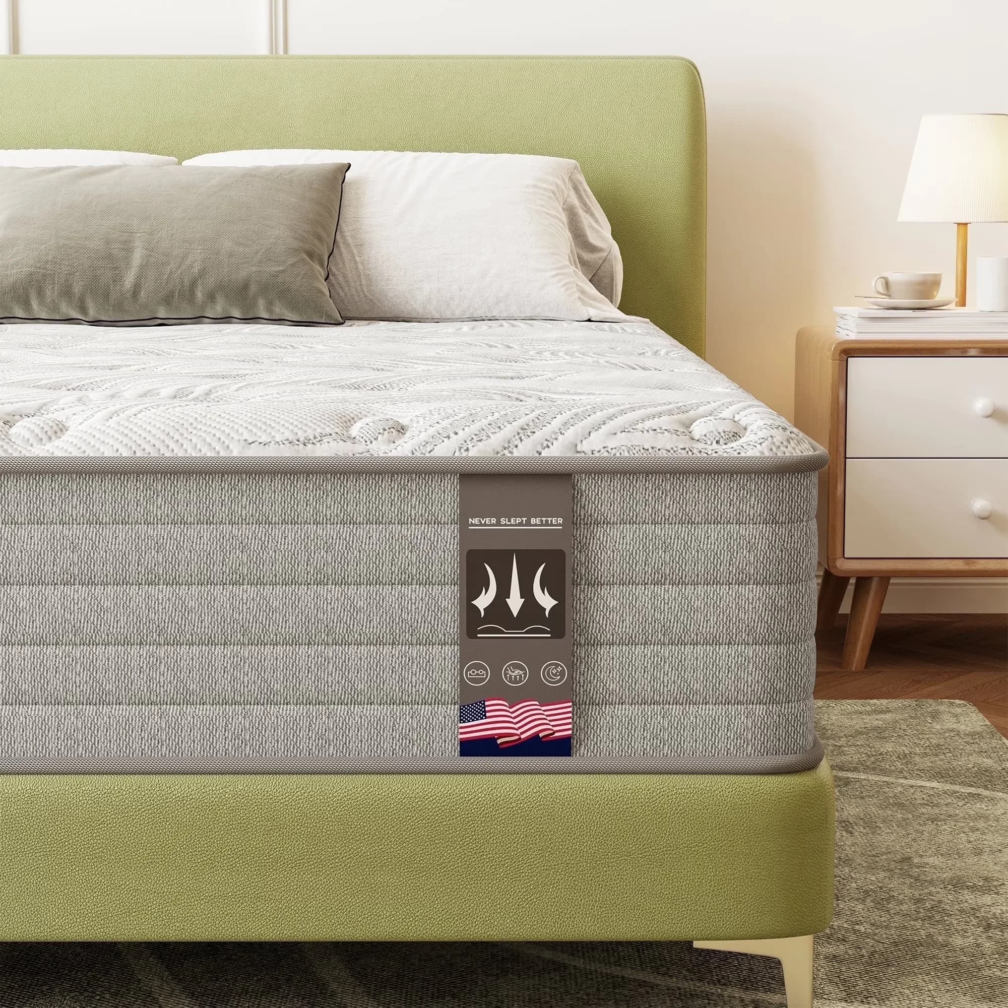 Compact Mattresses Accessory with Cozy Sleep, Twin XL Mattress - Memory Foam, Spring, 3D Knitted Fabric Model 5F4928