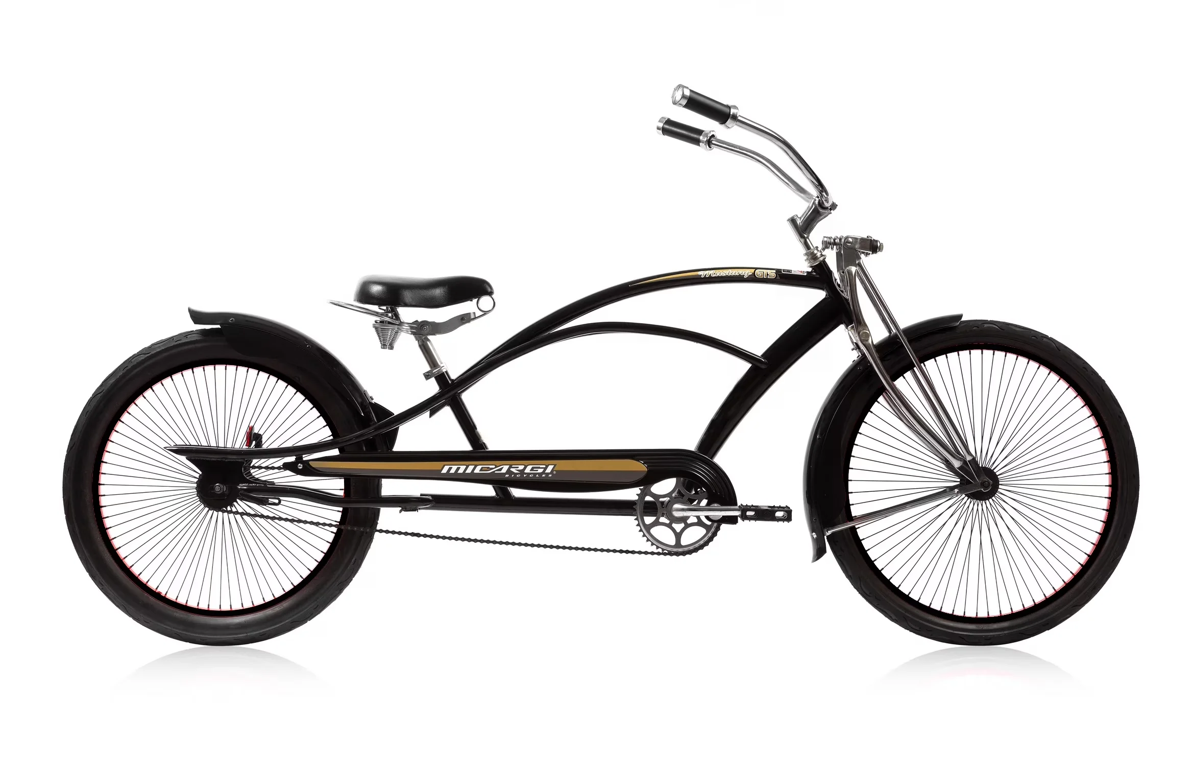 Essential Cruiser Bike with Adjustable Seat Height, White Wall Tire - Black Model 0847F6
