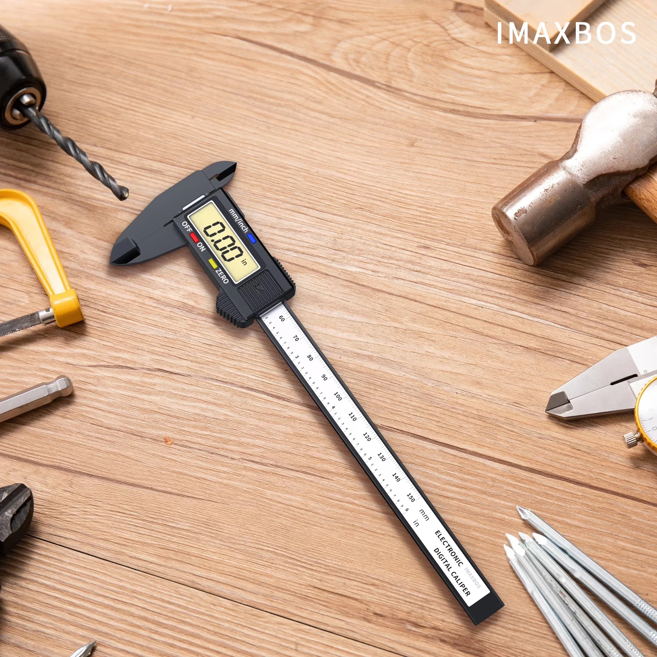 Versatile Measuring Layout with Battery - Black Engineering Plastic Caliper Model A39829