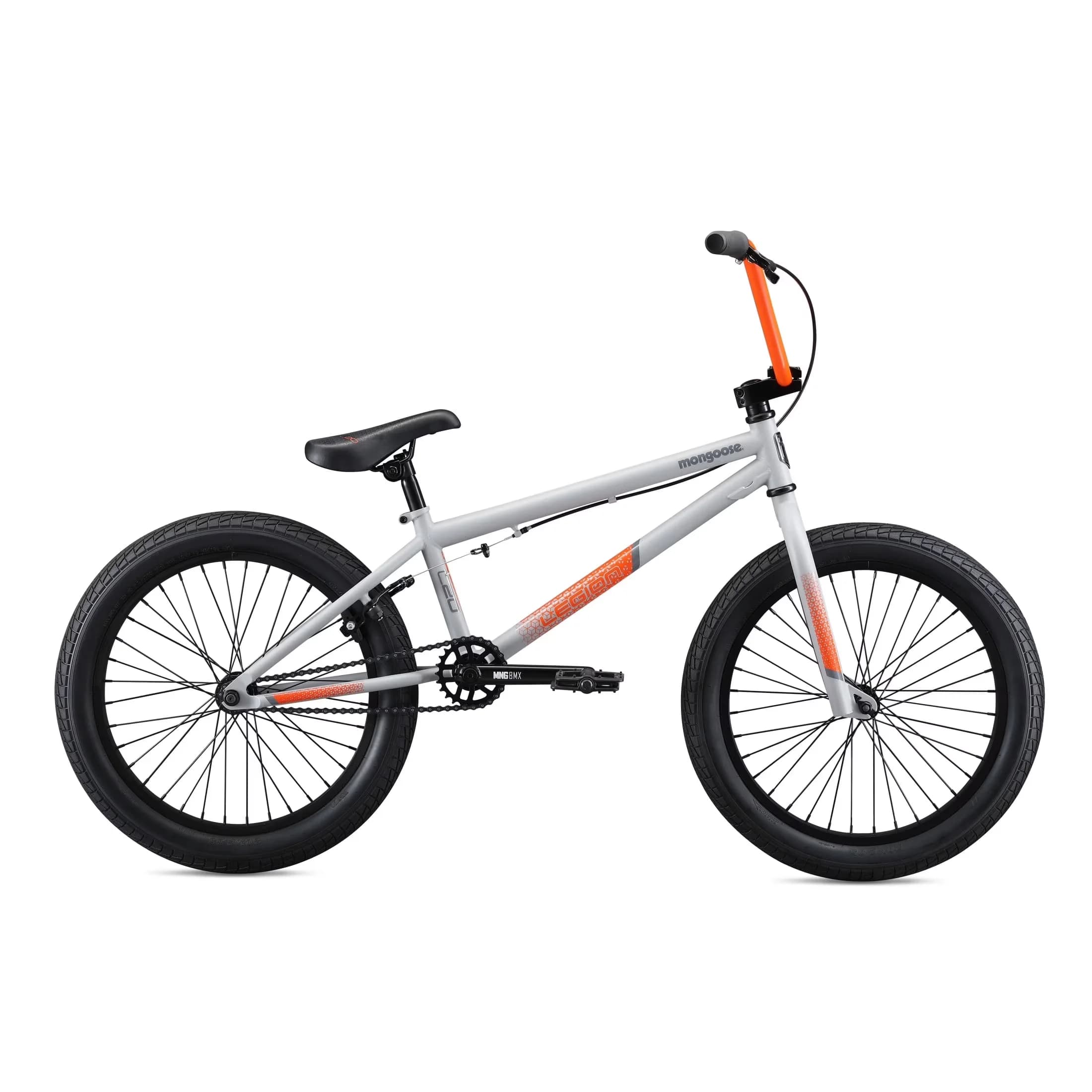 Sleek Kids Bike with Adjustable Seat Height, 20-Inch Wheels, Legion L20 Freestyle BMX - Gray Model AD0599