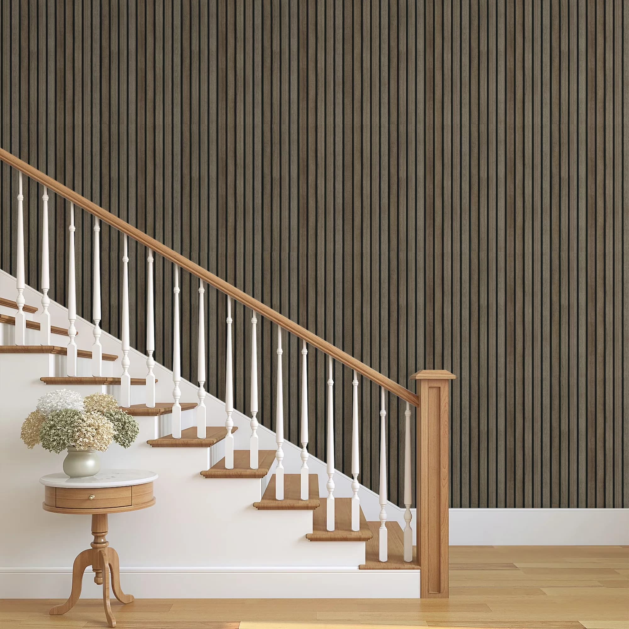 Compact Wallpaper with Waterproof, Durable, Removable - Brown Pvc Wood Model 68F2C7
