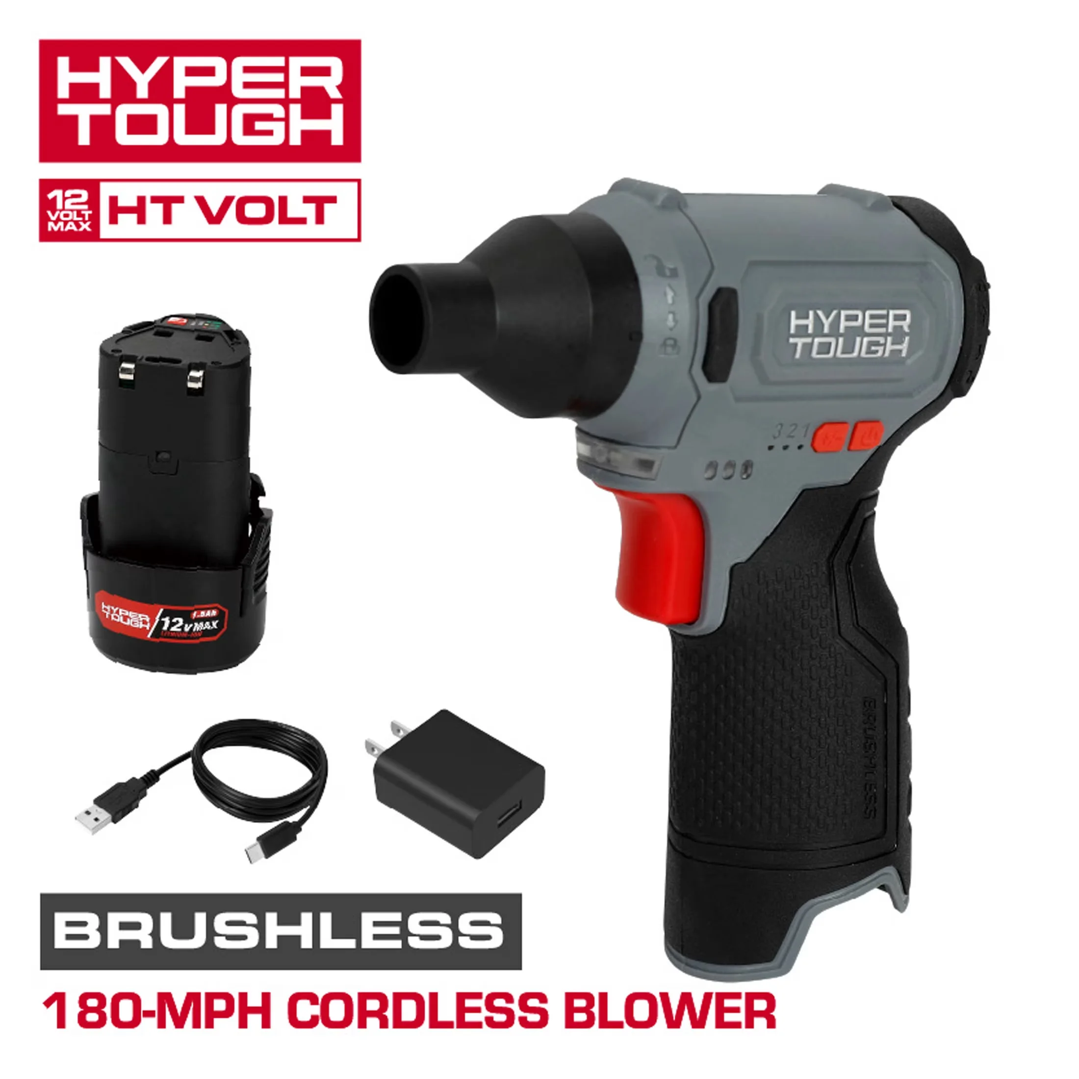 Essential Leaf Blower with Battery, 12V, 12V 180-MPH Cordless - Professional Series Model 062646