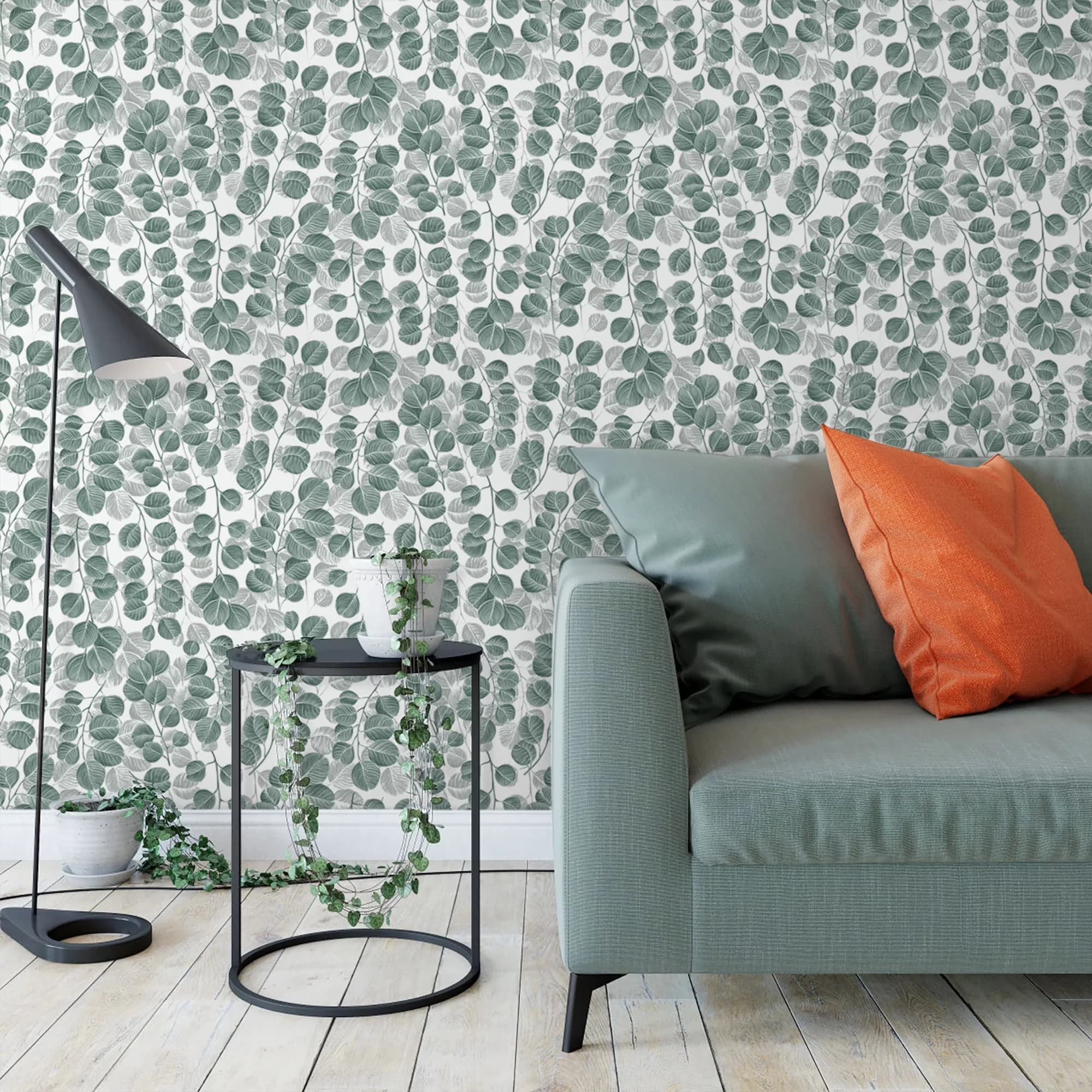 Wallpaper Modern with Removable - Green Pvc Peel - Space-Saving Design Model DE3191
