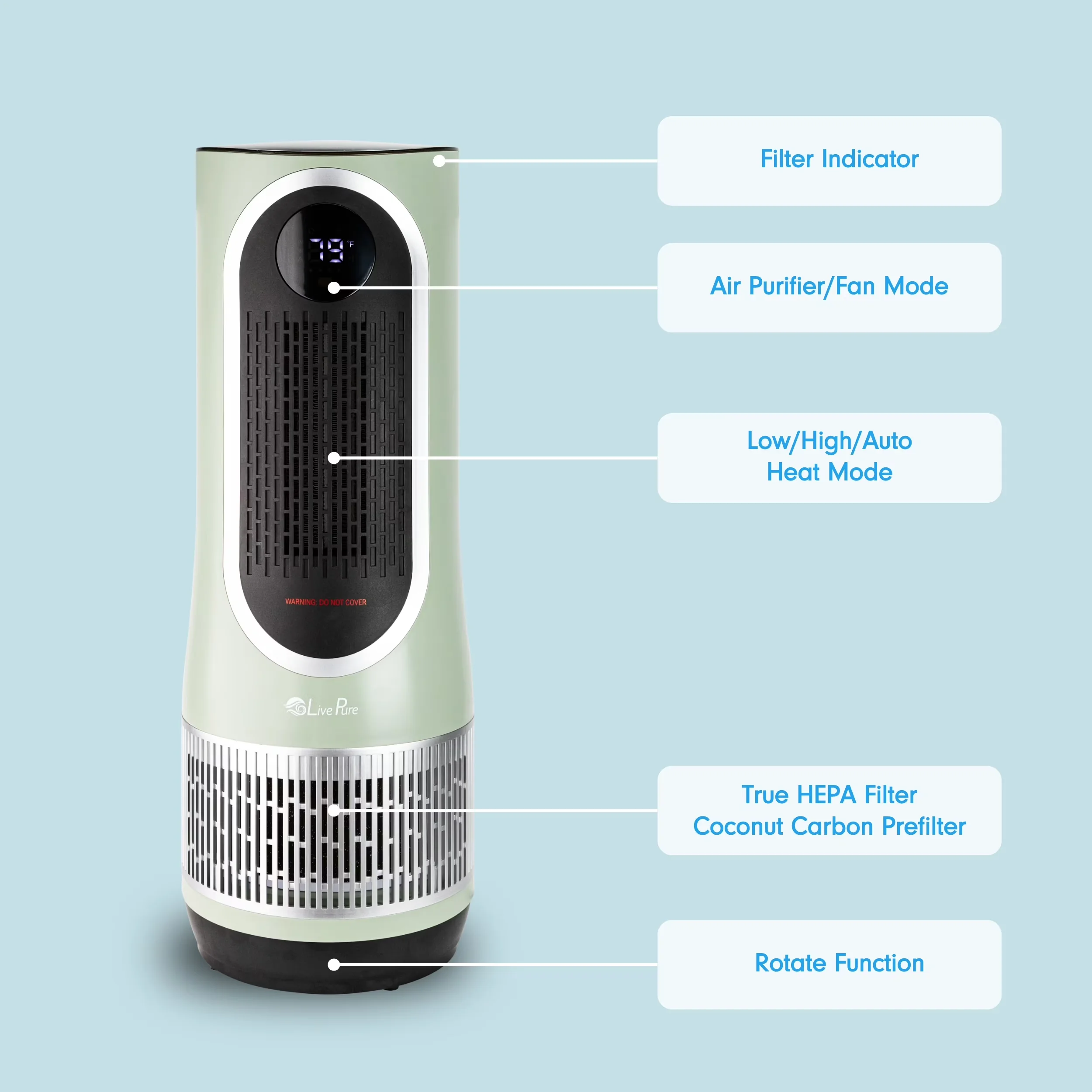 Modern Air Purifier - Green 3 in - Standard Series Model 04C07E