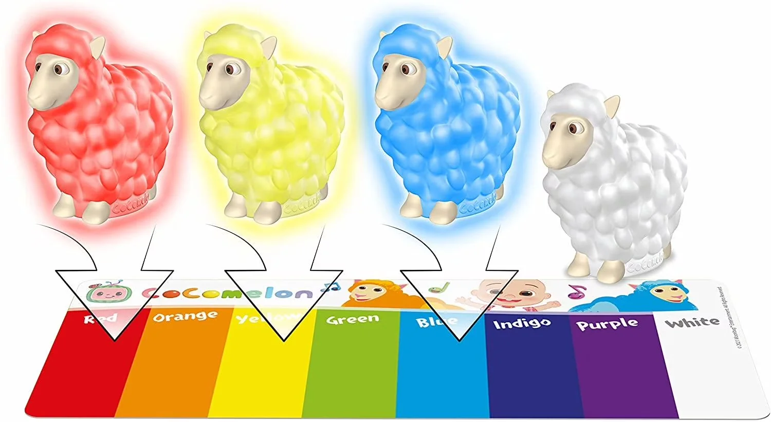 Modern Led Lighting with LED, Battery, Sheep is approx 5" x 4.5". - Multicolor Model 67AA7D