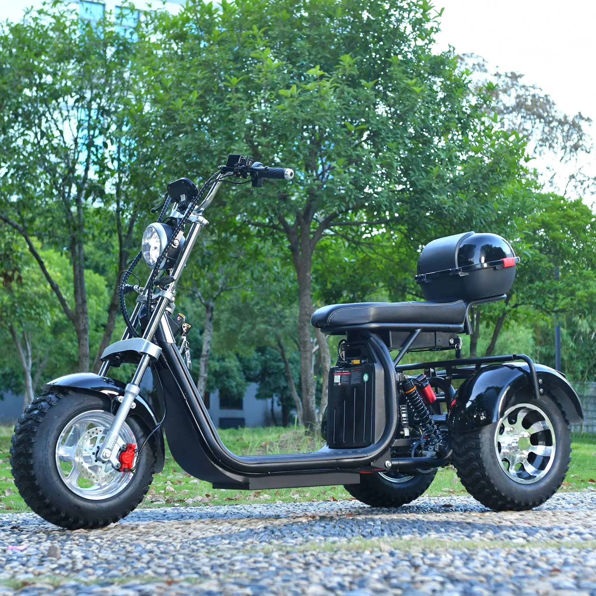 Stylish Scooter with 3000W, Headlights - Black Plastic, Iron 550IBS - Ergonomic Design Model CE29FE