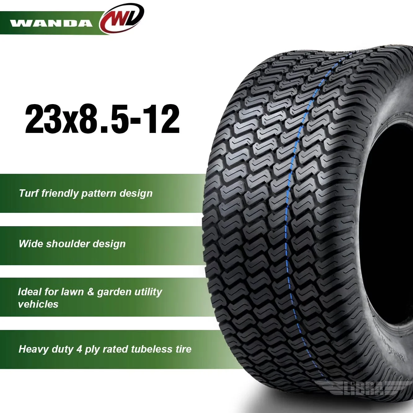 Compact Lawn Mower Tire with Heavy-Duty - 23X8 - Reliable Performance Model 4C00C5