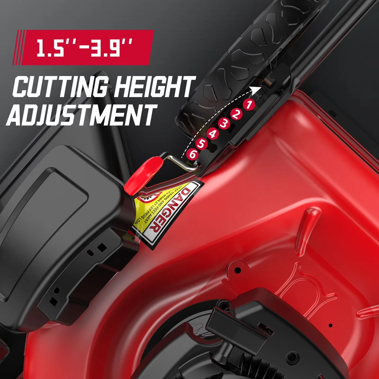 Push Mower Innovative with Adjustable Handle Bar, Adjustable Cutting Height - Model F97F1B