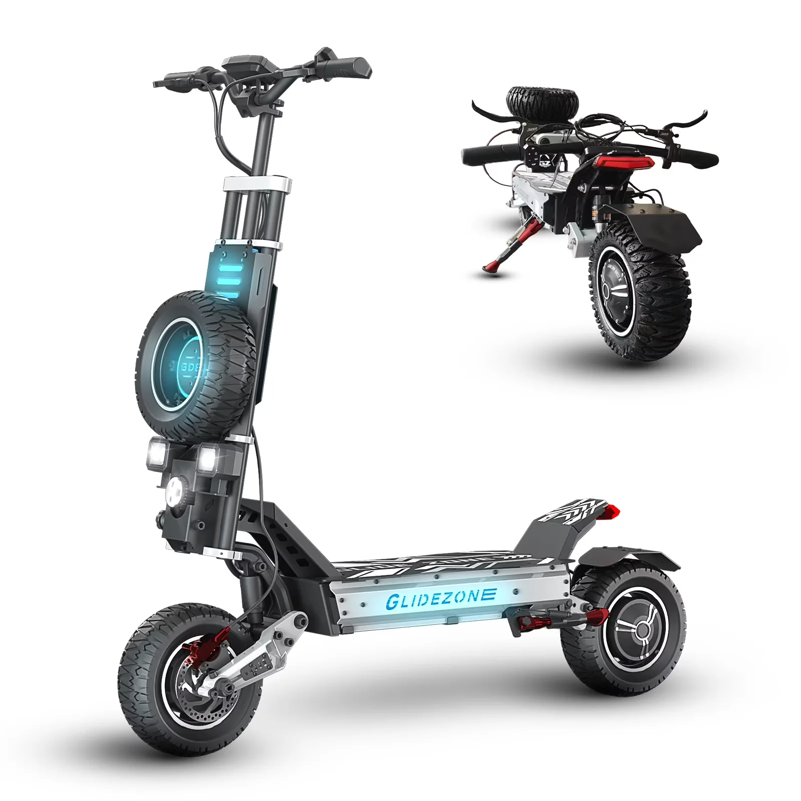 Quality Scooter with 5600W, Foldable, Headlights - Aluminum Alloy - Heavy Duty Model 2401D0